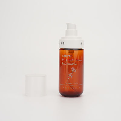 80ml 100ml Pompa Amber Losyon Şişeleri Plastik Kozmetik Ambalaj