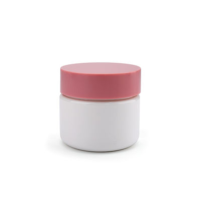 3 Oz 2 Oz 1 Oz Plastic Cosmetic Jars / PET Cream Jar 30ml With Pink Cap