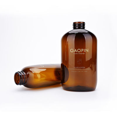 Amber PET Şişe 340ml 520ml Ambalaj Duş Jeli Plastik Şampuan Şişeleri