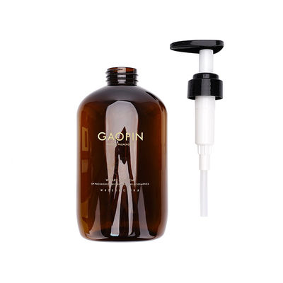 Amber PET Şişe 340ml 520ml Ambalaj Duş Jeli Plastik Şampuan Şişeleri