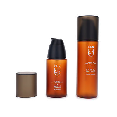 Buzlu Amber Pet Plastik Şişeler 30ml 100ml 120ml Cilt Bakımı Ambalajı