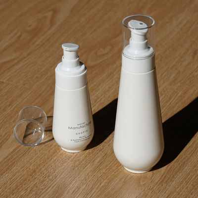 Kozmetik 100ml 150ml Plastik Losyon Şişesi Beyaz PETG Krem Cilt Bakım Şişesi Seti
