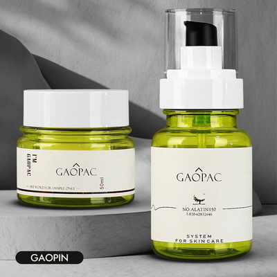 40ml 50ml 130ml Yeşil Plastik Losyon Şişesi Lüks Kozmetik Ambalaj Seti