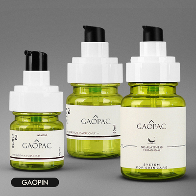 40ml 50ml 130ml Yeşil Plastik Losyon Şişesi Lüks Kozmetik Ambalaj Seti