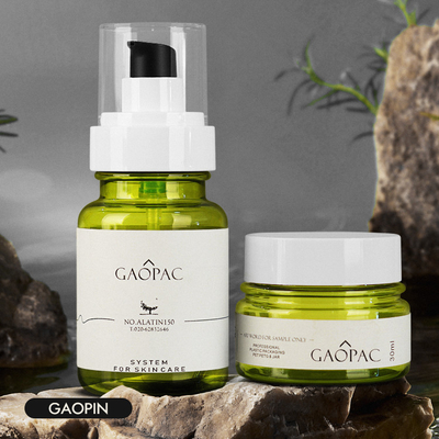 40ml 50ml 130ml Yeşil Plastik Losyon Şişesi Lüks Kozmetik Ambalaj Seti